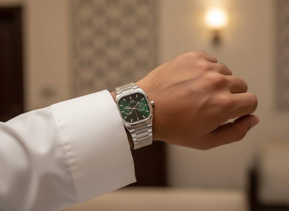 ساعة رجالي ضد الماء مع علبة فخمة