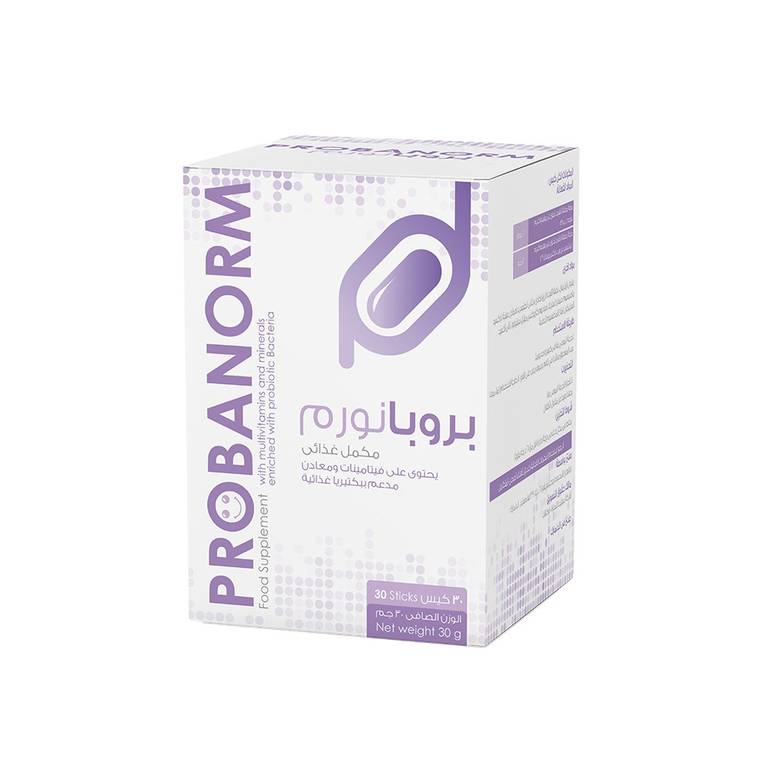 بروبانورم 30 أكياس مكمل غذائي غني بالفيتامينات والمعادن — Probanorm 30 Sachets Supplement with Vitamins & Minerals
