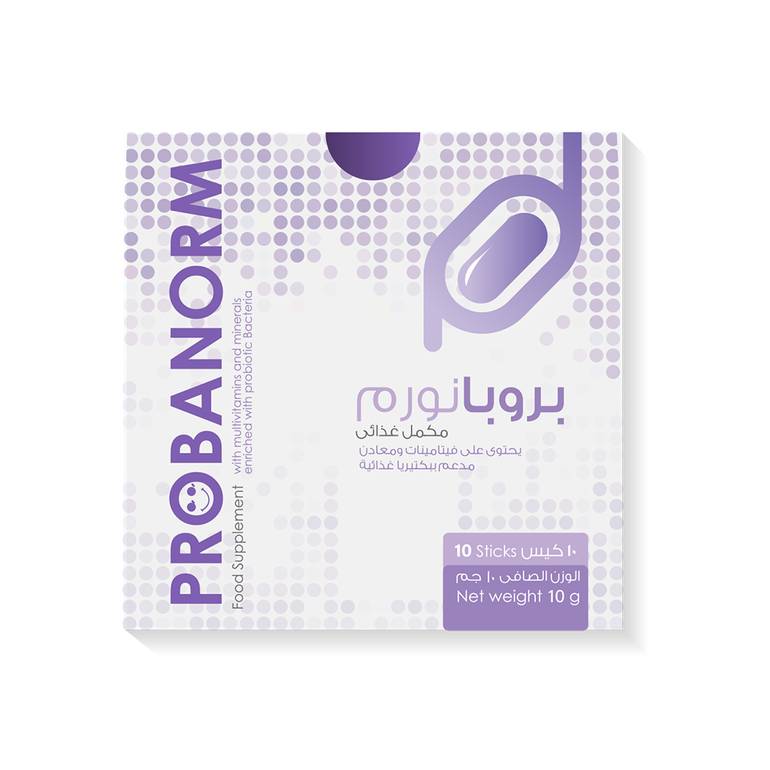 بروبانورم 10 أكياس مكمل غذائي غني بالفيتامينات والمعادن — Probanorm 10 Sachets Supplement with Vitamins & Minerals