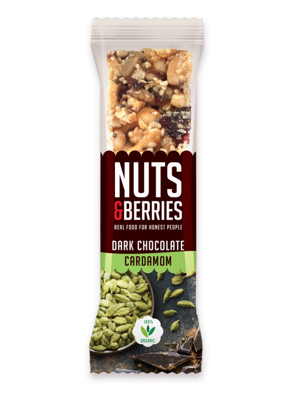 Euras Nuts & Seeds Bar Dark Choco Cardamom 40g