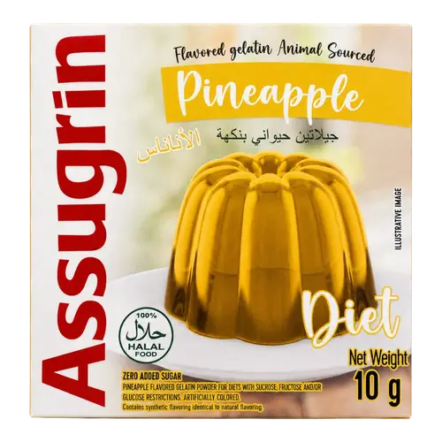 أسوغرين جيلاتين دايت بنكهة الأناناس 10 جم