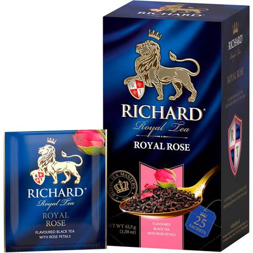 أكياس شاي أسود مع بتلات الورد ملكي 25كيس ريتشارد رويال