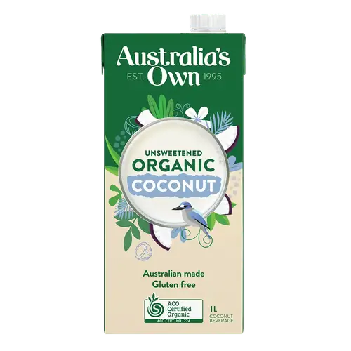 حليب جوز الهند العضوي غير محلى 1لتر Australia's Own  - حبة