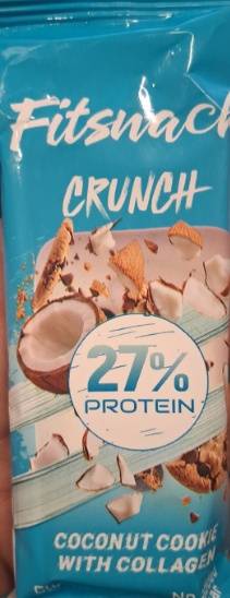fitsnack بروتين كرانش 27% بروتين كولاجين - جوز الهند