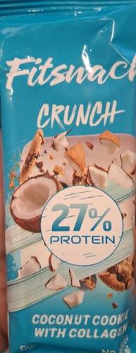 fitsnack بروتين كرانش 27% بروتين كولاجين - جوز الهند
