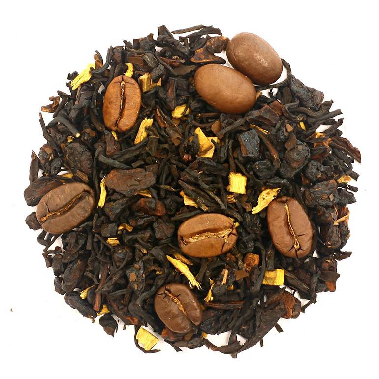 شاي أسود مفلول عضوي بنكهة القهوة ين يانغ 100جم أور تي