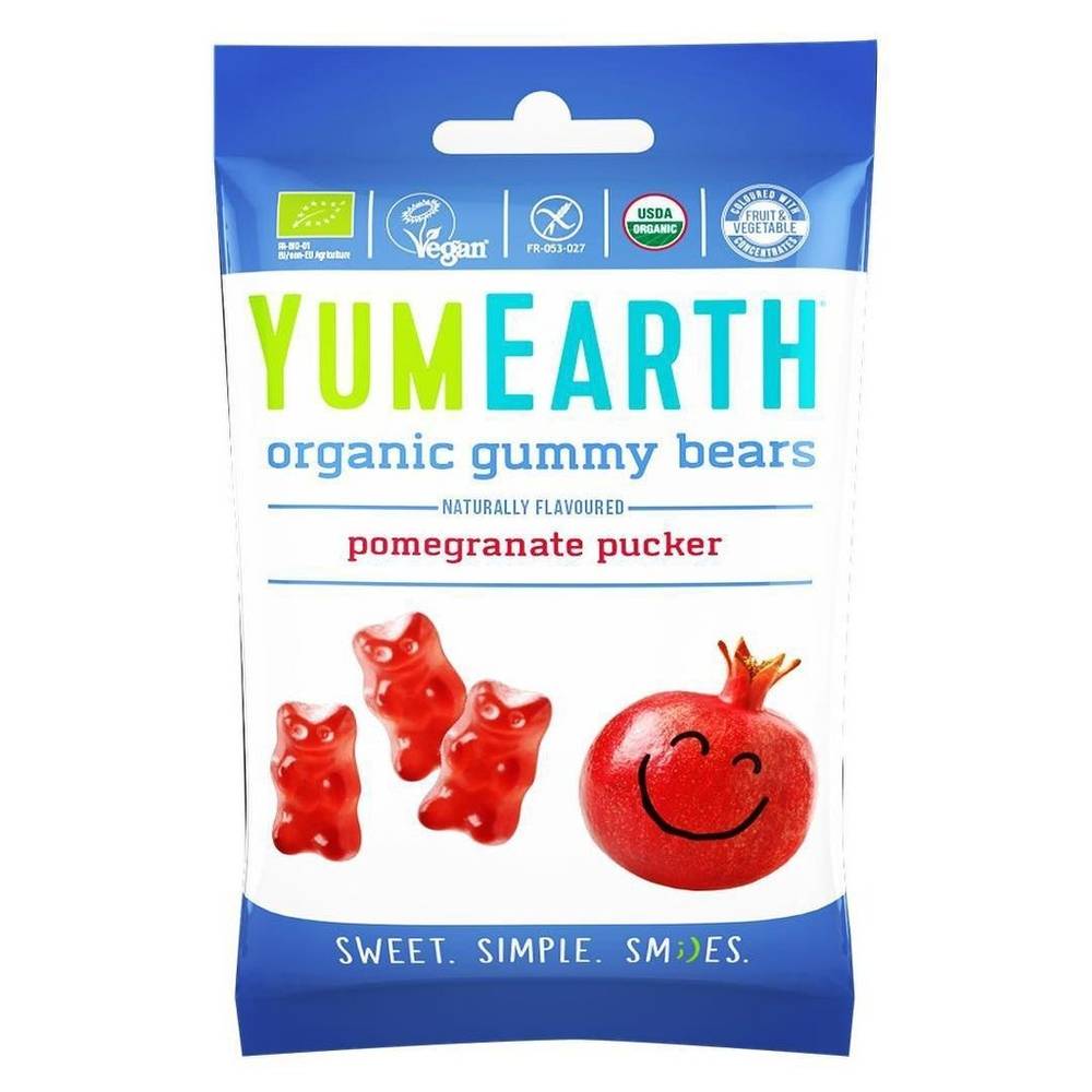 YumEarth Organic Teddy Bear Jelly Beans - Pomegranate Flavor 50g