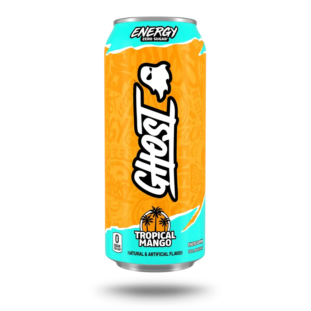 Ghost Energy Drink - 200mg Caffeine Sugar-Free - 473ml - Tropical Mango
