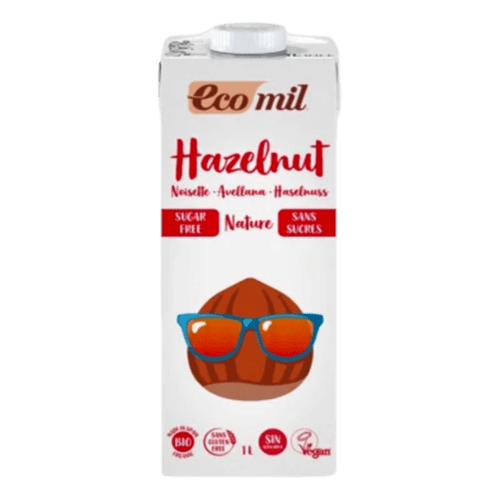 حليب البندق العضوي خالي من السكر ١ لتر ايكوميل Ecomil
