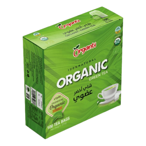 أورجانتي شاي أخضر عضوي أكياس 100كيس