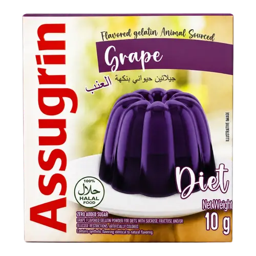 أسوغرين جيلاتين دايت بنكهة العنب 10 جم
