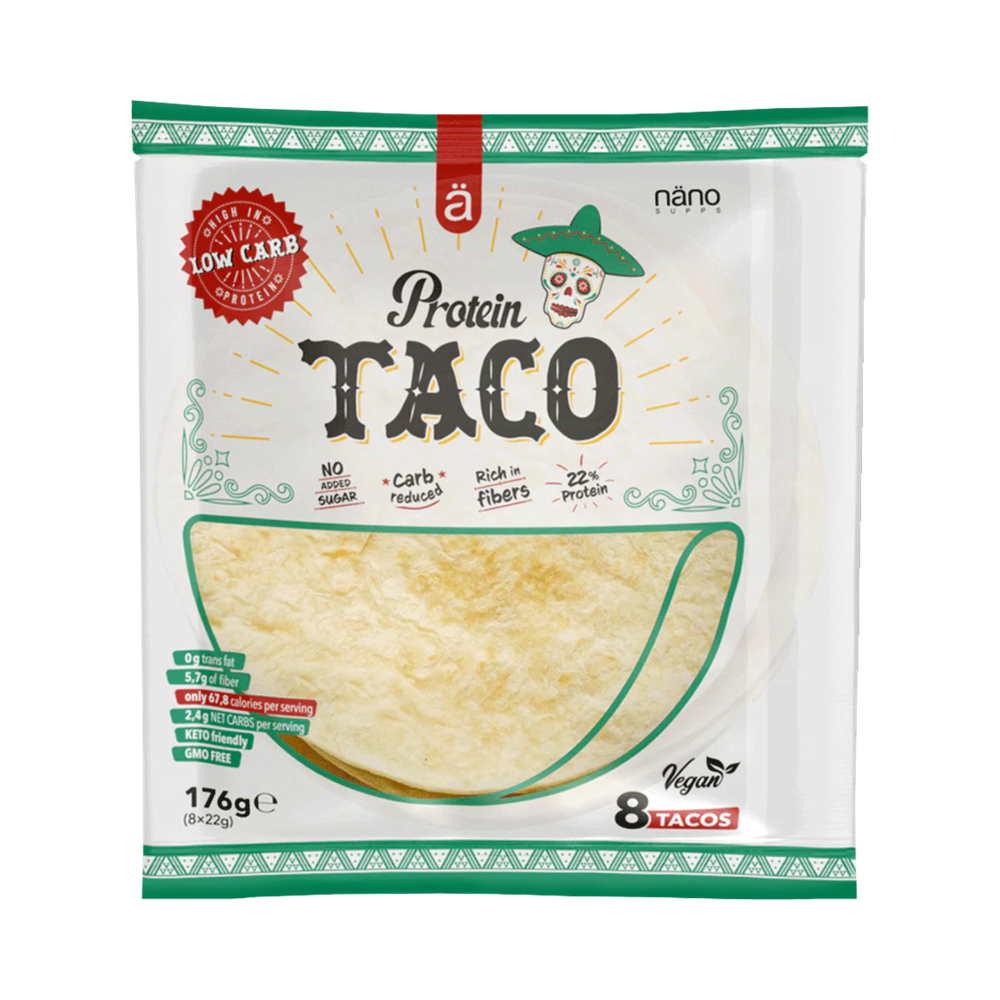 Nano Supps Keto Protein Taco Wrap 8 Wraps 176g