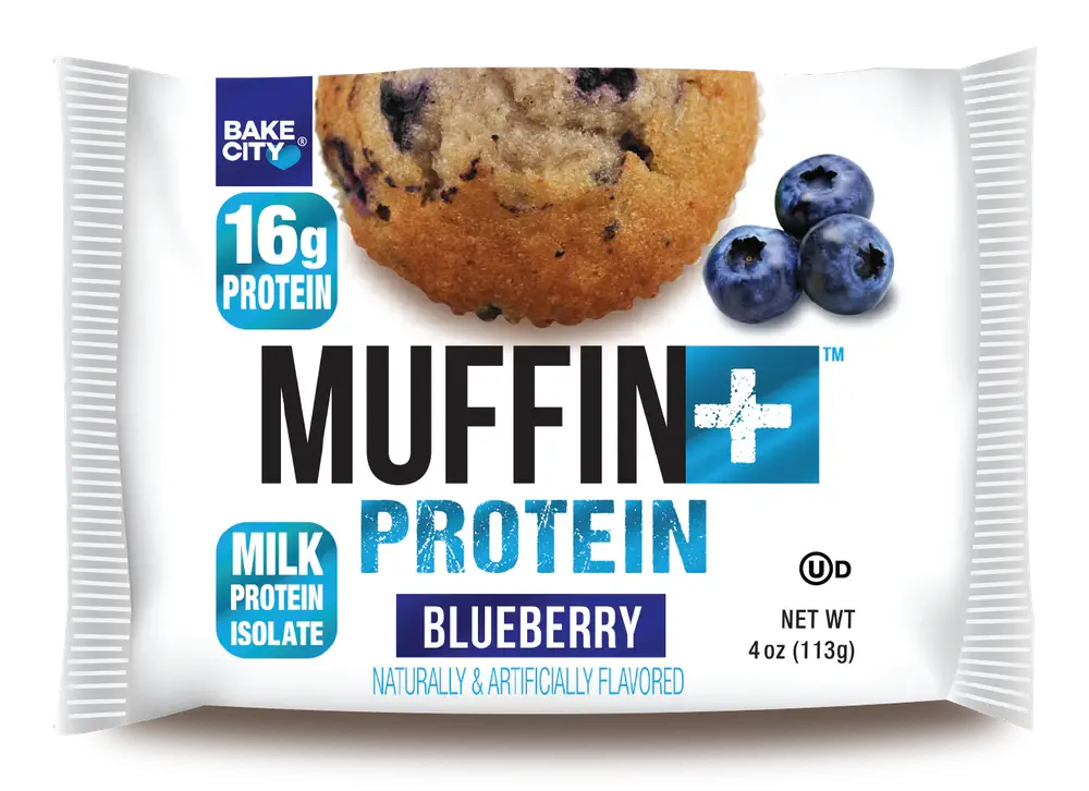 (Box of 6) Bake City Muffin+ Protein 113g - Blueberry 