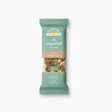 Organic Pumpkin Seeds Nut Bar No Sugar 25g Natureland