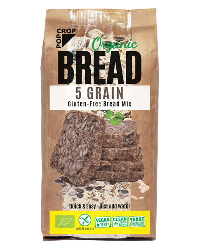 
خليط بريد متعدد الحبوب العضوي خالي الجلوتين
Organic BREAD Mix 5 Grain vegan gluten- free