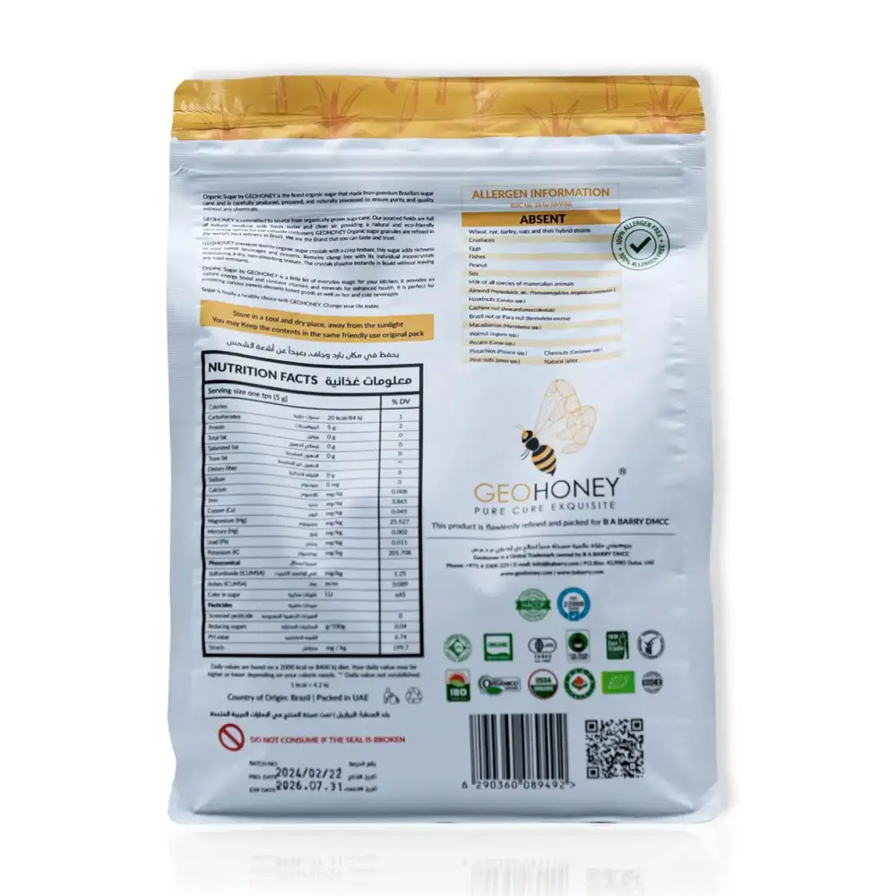 Organic Sugar by Geohoney - 1 KG