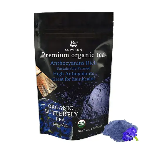 مسحوق شاي زهرة فراشة البازيلا العضوي - الشاي الأزرق-  113 جم سويرن