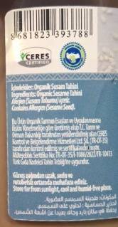 OTS Organic Tahini 290g