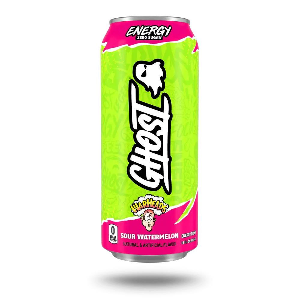 Ghost Energy Drink - 200mg Caffeine Sugar-Free - 473ml - SOUR WATERMELON
