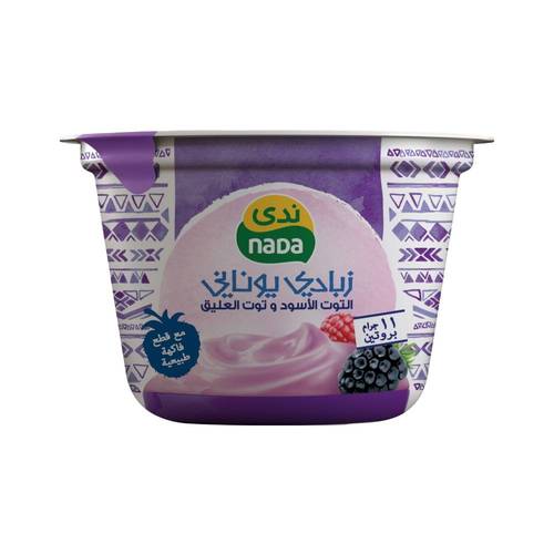 زبادي يوناني 160 جم ندى - توت الأسود وتوت العليق