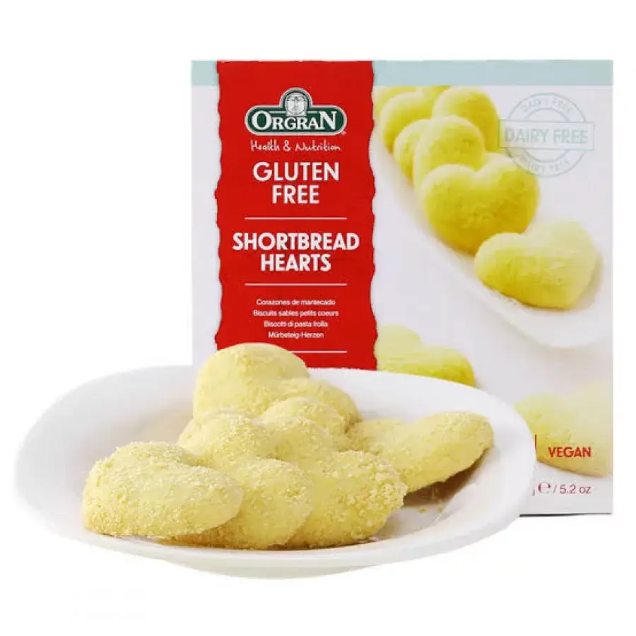 Orgran Shortbread Hearts 150g, Gluten Free