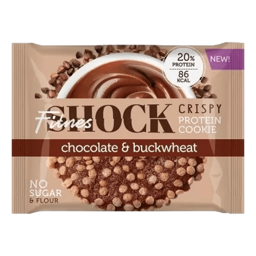 بروتين كوكي كرسبي شوكولاتة الحنطة السوداء 30جم فيتنس شوك