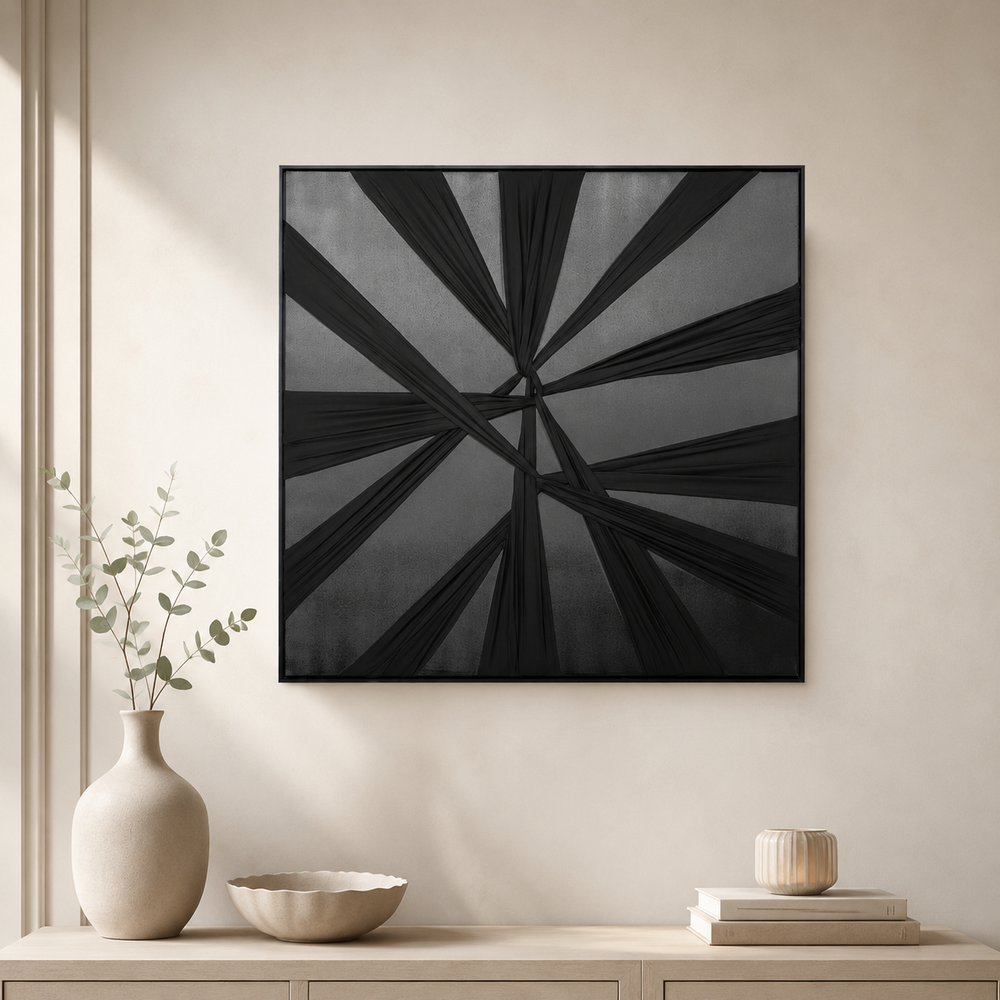لوحات جدارية اطار اسود 100*100 SHW-423