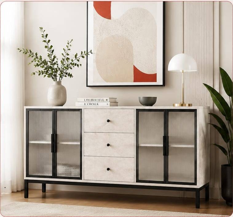 دولاب بوفيه 180 سم Y-001 BEIGE