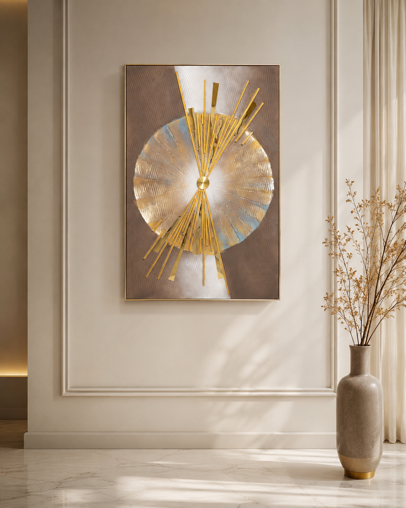 لوحات جدارية اطار ذهبي 80*120 SHW-388
