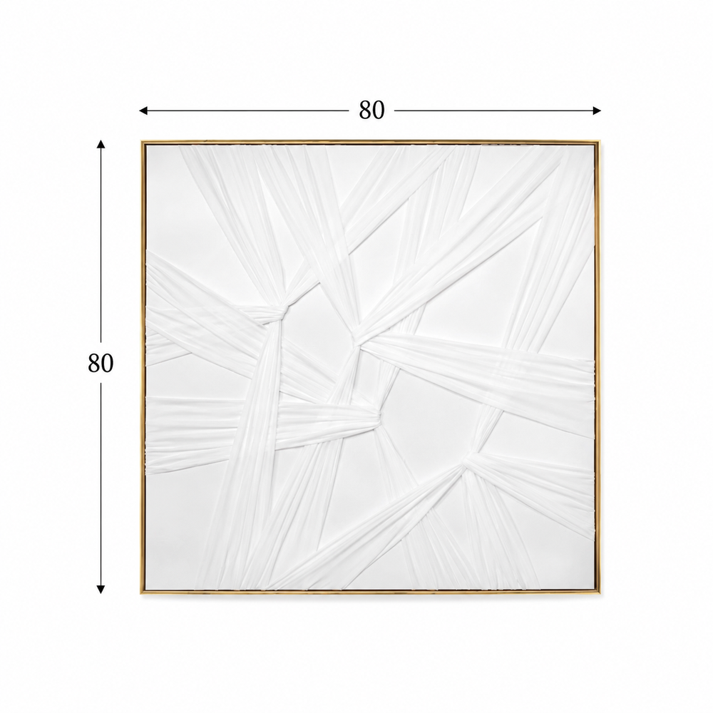 Wall art with a gold frame, 80*80 cm, SHW-418