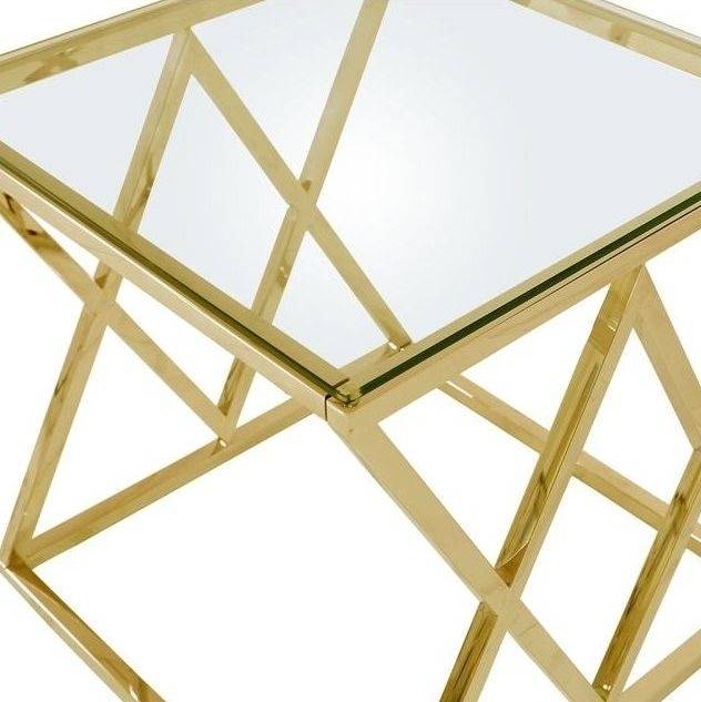 طاولة خدمة ذهبي