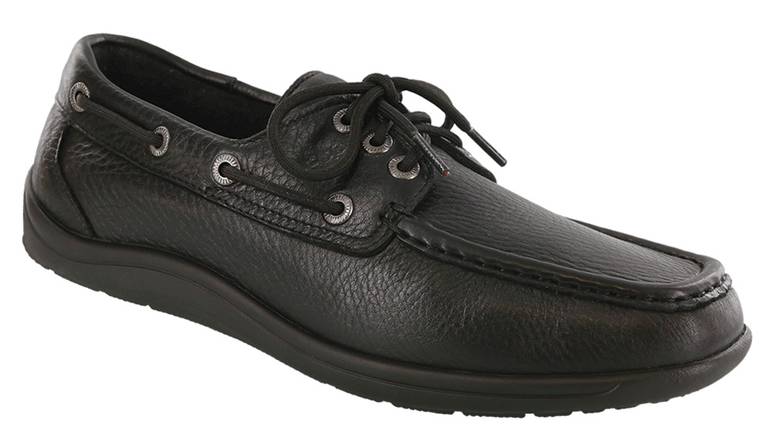 Decksider Lace Up Boat Shoe - Black