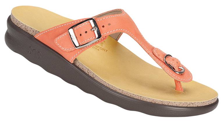 Sanibel T-Strap Slide Sandal - Orange