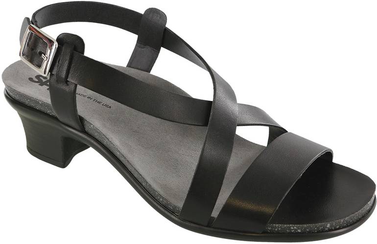Nouveau Cross Strap Heel Sandal - Alfa Black