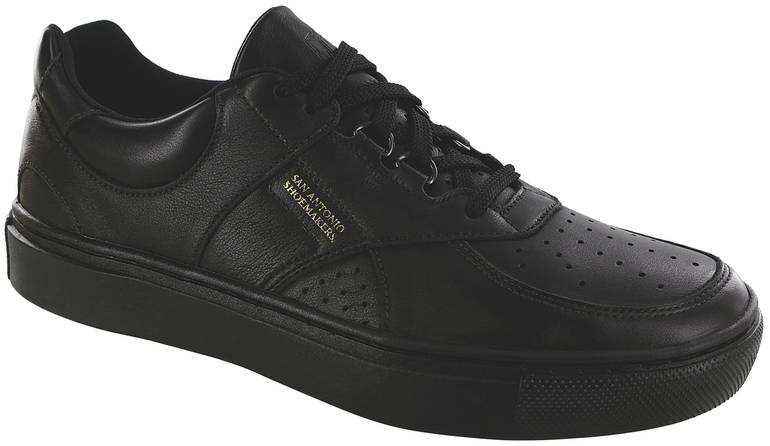 High Street Lace Up Sneaker - Matte Black