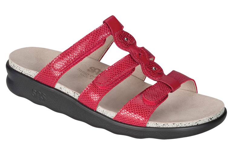 Naples Slide Sandal - Red Snake