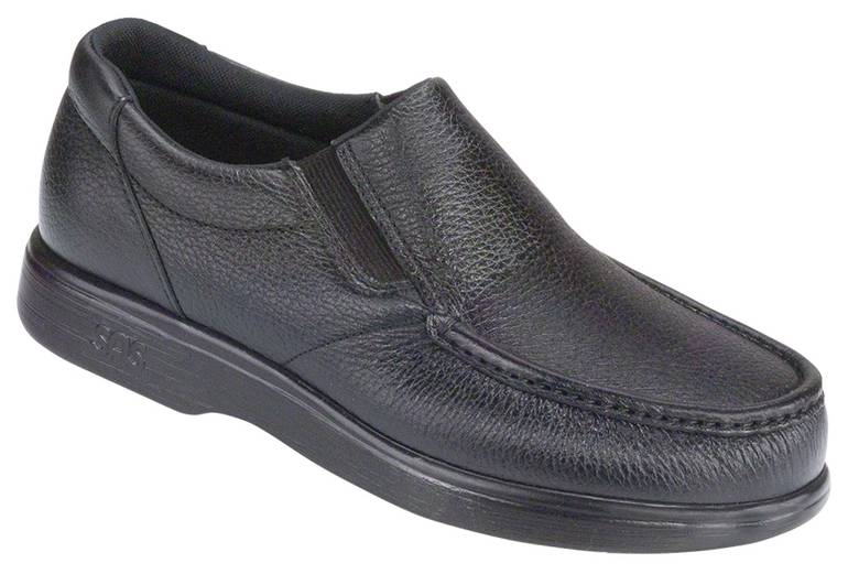 Side Gore Slip On Loafer - Black