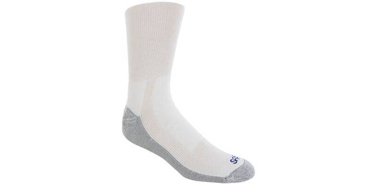 SAS Unisex Crew Socks - White - Large