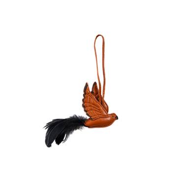 Eagle charm with feathers Brown
