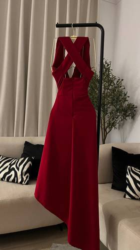 فستان ميان احمر - 2XL