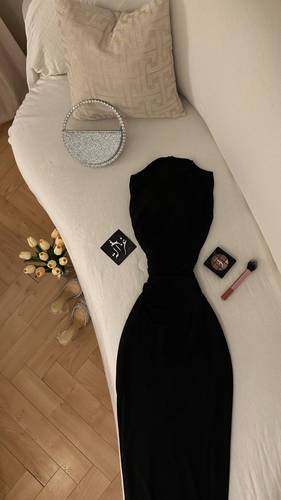 فستان جواهر - XS - بيج