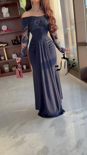 فستان كحلي - 3XL