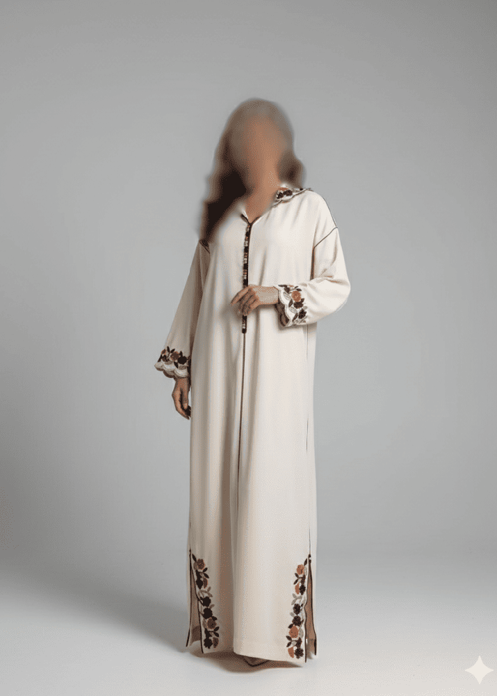 جلابية مغربي باللون السكري