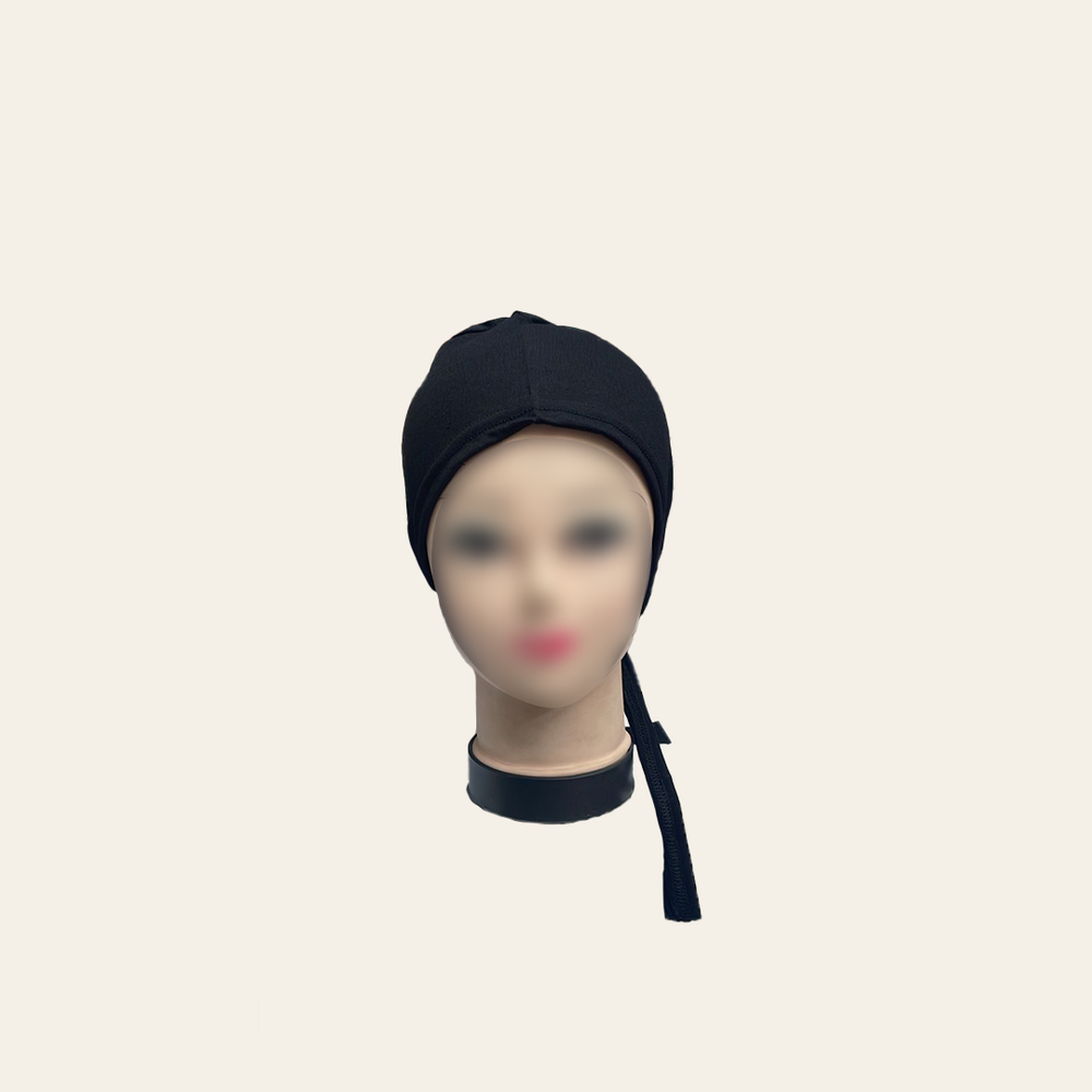 بندانة حجاب قطن سوداء