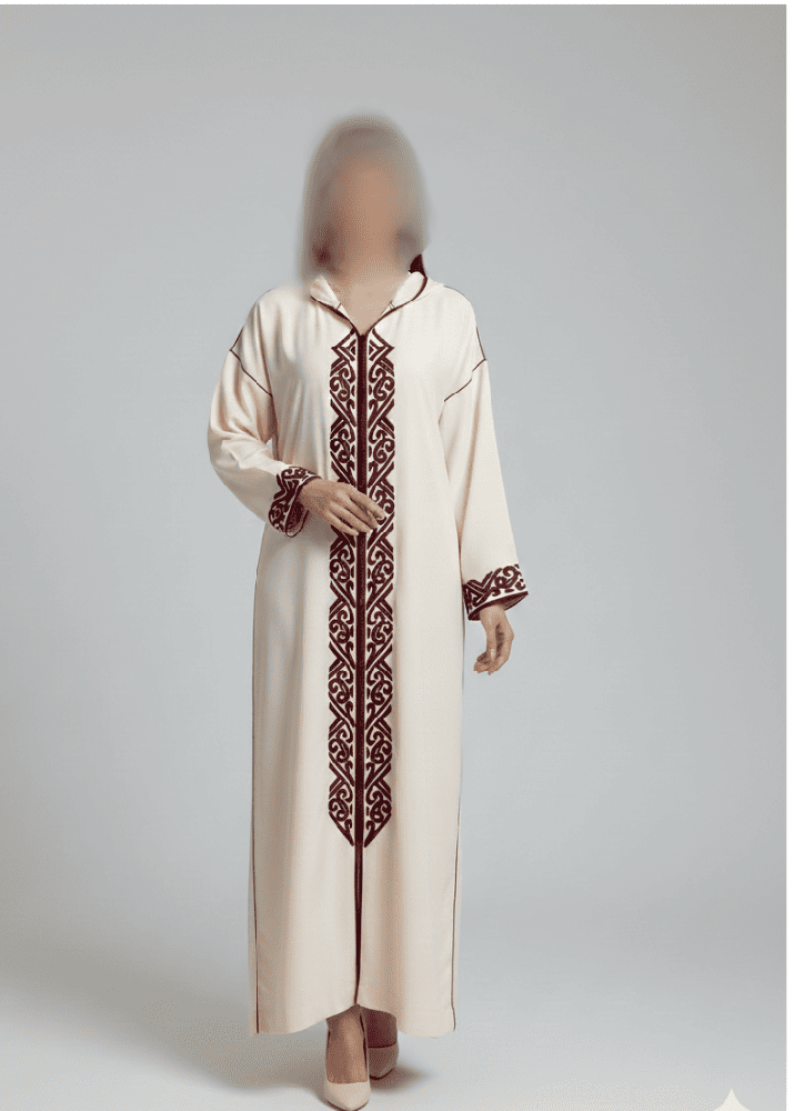 جلابية مغربي باللون السكري