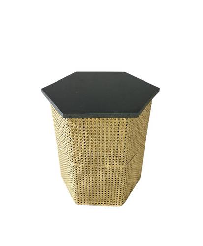 طاولة خدمه راتان وسطح رخام