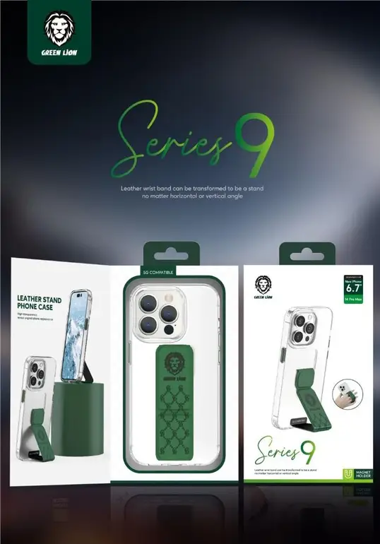 Green Lion Series 9 Clear Case for iPhone 14 Pro Max 