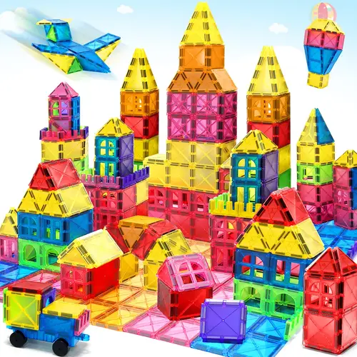 40/64/100PCS Magnetic Building Blocks Montessori  Educational Constructor Toys Set For Kids Game For Boys Girl Gifts