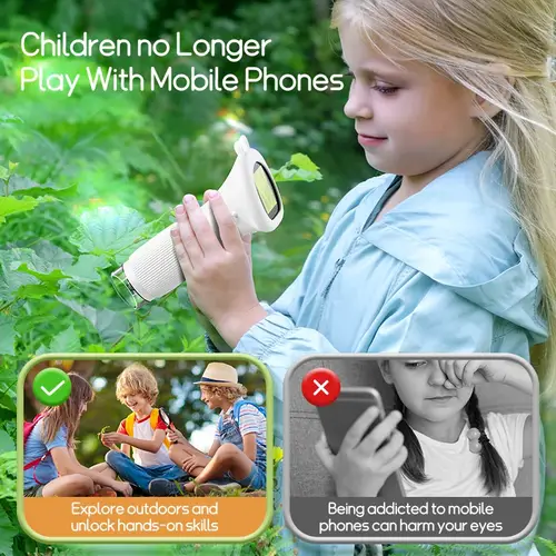 Children Electron Microscope USB Charging Microscope 1000x  With LED Photo And Video Function Educational Toys Science For Kids