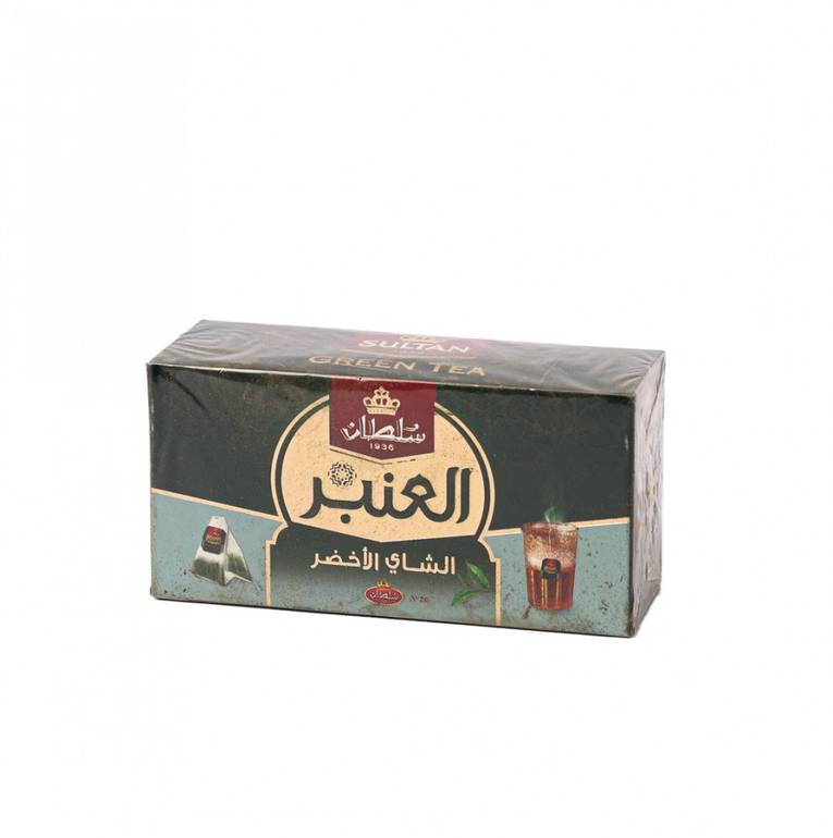 شاي سلطان العنبر اخضر مغربي 25 كيس